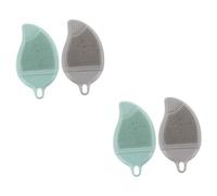 Healvian 4pezzi Spazzola Massaggio Silicone Per Ragazzo Ragazza Da Design Perforato e Facile Da Riporre Per Bagno e Massaggi Stimola La Circolazione