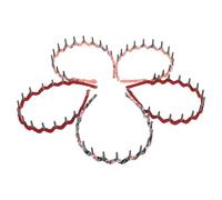 Healvian 5 pezzi Fasce per Capelli Pettine con Denti Ondulati Plastica e Chiffon con Stampa Leopardo Accessori Unisex per Massaggio Capelluto e Trucco Colori e Stili Casuali Colore Casuale