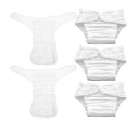 Healvian 5 Pezzi Pannolini in Cotone Riutilizzabili per Ragazzo Ragazza Cuscinetti per Pannolini in Stoffa Lavabili Inserti Morbidi in Cotone Assorbenti Riutilizzabili Colore Chiaro