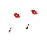 Healvian 5 Pezzi Spilla olio rosse spilla di spilla per le donne spilla da giacca Pin percorsi di bellezza spille per cappelli da donna spilla da donna strass