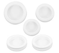 Healvian 5 Pezzi Spina Rotonda Sigillo Versatile e Classico Bianco in Silicone per Salvadanaio in Ceramica per Contenitori di Risparmio Soldi