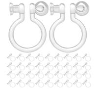 Healvian 50 pezzi di convertitori per orecchini a clip invisibili senza piercing - Componenti per orecchini in plastica trasparente tipo U - Componenti non forati per la creazione di gioielli