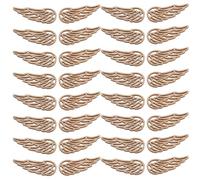 Healvian 50 Pezzi Fette di Legno Grezzo Forma di Piume D'angelo senza Fori per Decorazioni Albero di Natale e Progetti Fai da Te Artistiche Materiali Naturali Sicuri