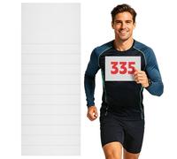 Healvian 50 Pezzi Pettorali da Gara Numerati Resistenti alle Intemperie Leggeri e Riutilizzabili per Maratona e Corse su Pista Accessori da Corsa ad Alta visibilità per Atleti