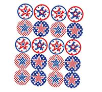 Healvian 500pezzi Adesivi Colorati Per Chiusura Borse Stickers Rotondi Design Stelle Per Decorazioni e Americana Etichette Autoadesive Per Packaging e Regali