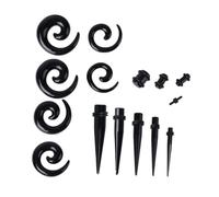 Healvian 54 pezzi Dilatatori Orecchio in Acrilico Colorati Kit Espansione Piercing Leggero Conici Resistenti e Ipoallergenici per Allargamento Orecchie