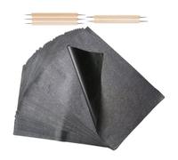 Healvian 55 Pezzi Carta da Trasferimento Carbonio Nera A4 Penne a Doppia | Progetti Creativi su Legno e Superfici Artistiche, Tracciatura Stabile, Set Conveniente Accessori