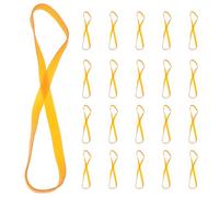 Healvian 56 Elastici Spessi Multifunzionali in Gomma Gialla, Larghezza 10 Mm, Lunghezza 500 Mm, Kit per Legatura e Uso Quotidiano in Ufficio e Casa