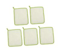 Healvian 5pezzi Salviette Esfolianti in Nylon Panni da Bagno Esfolianti per Corpo e Viso Asciugamani per Doccia Bordi Rinforzati Confezione per Rimuovere Cellule Morte e Lasciare la Liscia