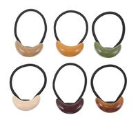 Healvian 6 Pezzi Elastici per Geometrici Ad Elasticità Accessori Antidanni per Code Cavallo Fasce Resistenti Metallo per Donne e Ragazze per Ogni Occasione