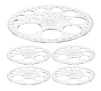 Healvian 6 Pezzi Goniometro Circolare Trasparente in Plastica 115 CM Righello Geometrico Multifunzione per Disegno Misurazione e Progettazione Strumento Professionale per Ufficio e
