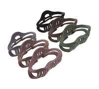 Healvian 6 pezzi Mollettone per Fermagli per Design Intagliato e Colori Opachi Adatti Tutti i Tipi Clip Jaw Resistenti e Comode per