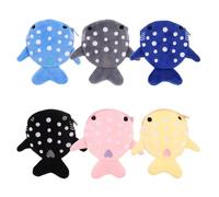 Healvian 6 Pezzi Portamonete di Peluche a Forma di Squalo per Ragazze, Portafoglio Kawaii Leggero con Cerniera, Materiale Morbido in Peluche e Plastica, come Decorazione o Regalo per Feste