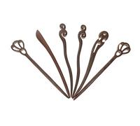 Healvian 6pezzi Bastoncini Per Capelli in Legno Di Sandalo Accessori Fatti Mano Forcine Vintage Scolpite Mano Bacchette Tradizionali Cinesi Per Donne e Ragazze Design Retro Elegante Per Chi