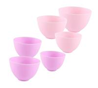 Healvian 6pezzi Ciotole in Silicone Per Uso Domestico e Te Resistenti e Riutilizzabili Per Maschere Facciali Miscelazione Cosmetici e Cura Capelli Colori e Rosa Diverse Dimensioni Compact