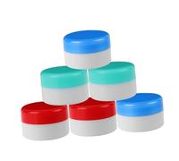 Healvian 6Pezzi Contenitori Cosmetici con Bottiglie per Crema Viaggio Barattoli per Lozione Trasparente per Crema Idratante e Skincare