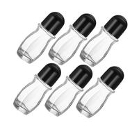 Healvian 6pezzi Flacone Roll Per in Vetro Con Tappo Nero Contenitori Tenuta Stagna Per Profumi Da Viaggio Ufficio e Palestra