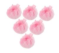 Healvian 6pezzi Piumini Cipria Rotondi con Manico Curvo Applicatori per Cipria in Polvere Libera Piumini per Trucco Viso Corpo per Fondotinta e Fard Lavabili e Pratici per Viaggio