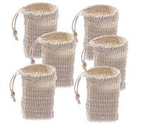 Healvian 6pezzi Sacchetti Per Sapone Multifunzionali in Rete Corda Coulisse Tasche Salva Sapone Portatili Per Doccia Esfolianti e Asciugatura Rapida Per Saponi Fatti Mano e Uso Familiare