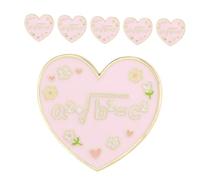 Healvian 6pezzi Spilla Forma di Cuore in Lega Lettere Inglesi Accessorio Elegante e Durevole per Cappotti Sciarpe Maglioni e Borse per San o Matrimoni