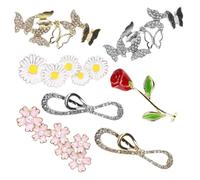 Healvian 7 pezzi Charms per Lacci Scarpe con Clip Decorativa Design Punti Luce a Forma di Fiore in Accessori Moda per Sneakers e Scarpe da Ginnastica Adatti Lacci di Misura Standard