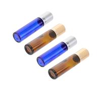 Healvian 8 pezzi Bottiglie Roll in Vetro con Sfere in Acciaio Inossidabile Contenitori Ricaricabili per Essenziali Aromaterapia e Profumi per Viaggi e