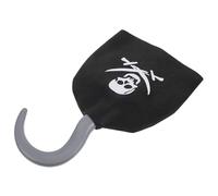 Healvian 8 Pezzi Gancio da Pirata Nero in Plastica Realistico per Costume Halloween Unisex, Facile da Usare e Rimuovere, per Cosplay e Feste a Tema