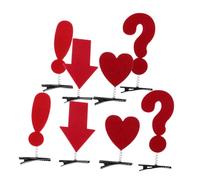Healvian 8 Pezzi Hair Clips For Creative Punctuation Mark And Heart-shaped Barrettes Lightweight Hair Styling Accessories For Teens Fun And Expressive Hairstyling Decorations