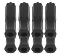 Healvian 8 Pezzi Impugnatura per Calcio Balilla in Pvc Nero Ergonomica per Tavolo da Biliardino Adatta a Mani e Comunicazione Genitore-figlio