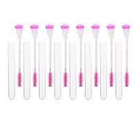 Healvian 8 pezzi Pennelli Mascara con Decorazioni Applicatori Ciglia Ergonomici Rosa Spazzole Trucco Facili da Pulire per Separare e Definire Ciglia e Sopracciglia