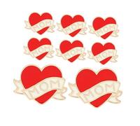 Healvian 8 Pezzi Spilla d'amore spilla a cuore spille rossa spille a cuore per donna Mom Heart Pin spille da donna perno a forma di cuore adoro le spille smaltate perni di mamma lega rosso