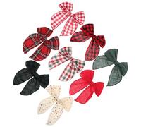 Healvian 8pezzi Fermaglio per Capelli Fiocco Natalizio Design Coda di Rondine Realizzato in Tessuto e Metallo Facile da Indossare per Feste di Natale e Occasioni Speciali Colore Casuale