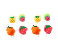Healvian 8pezzi Palline Da Bagno Forma Di Frutta Per Spugne Da Pe Riutilizzabili e Morbide Ananas Anguria Arancione Mango Fragola Per e Bagno