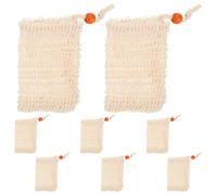 Healvian 8pezzi Sacchetto Rete per Sapone da Doccia Sacchetto per Scrub Corpo in Rete Schiumogena Detergente Riutilizzabile per Shampoo Chiusura Coulisse del Viso Corpo