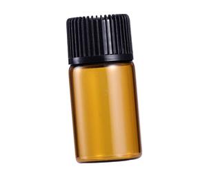 Healvian 9pezzi Bottiglia Di Vetro Ambrato Flaconi Mini Da Viaggio Con Coperchio Bottigliette Per Olio Essenziale Prodotti Chimici e Profumi