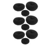 Healvian 9pezzi Modellatori per Chignon Ciambella in Nylon Nero Grandi Medie e Piccole per Creazione Chignon e Calzini senza Sforzo