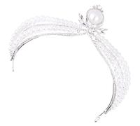 Healvian Accessori per barocchi Nozze nuziale Testamento del matrimonio Carino perle per Banda per da sposa copricapo decorativo fascia da sposa Lega di zinco