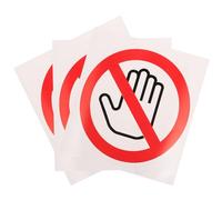 Healvian Adesivi di Avvertimento Non Toccare in Vinile Autoadesivo, 3 Pezzi Diametro 100 Mm, Segnaletica di Sicurezza per Superfici Lisce, Etichette per Prevenzione Incidenti in Ambienti
