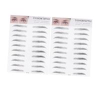 Healvian Adesivi Per Sopracciglia Finte 3d, Set Da 2 Pezzi, Nere, Facili Da Applicare, Per Uomini e Donne, Sopracciglia Artificiali Temporanee Per Look Naturale e Definito