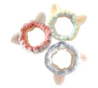 Healvian Adorabile Set Di Fasce Per Con Orecchie Di Gatto - 3 Pezzi Fasce Per La Pulizia Del Viso E Il Trucco Elastiche E Non Eleganti Per Le Donne