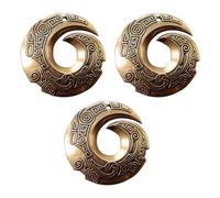Healvian Ancient Bag Key Charms in Ottone Vintage 3 Pezzi con Anello per Appendi Decorativo e Portafortuna