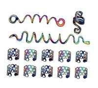 Healvian Anelli Per Capelli in Metallo Spirali Per Capelli e Fermagli Per Dreadlock Accessori Per Capelli e Spirali Per Kit Di Gioielli Per Donne