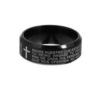 Healvian Anello Della Bibbia Anello Della Croce In Acciaio Inossidabile Il Nostro Anello Anello Della Croce Di Preghiera Di Nozze Anelli Di Gioielli Da Uomo Anelli Per Donna L'Anello