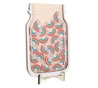 Healvian Barattolo delle Ricompense per Gettoni Colorati Set per Tabella delle Ricompense in Legno Strumento Educativo per Motivazione e Autostima in Classe e a Casa