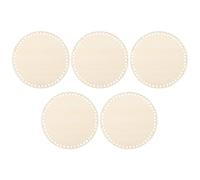 Healvian Base in Legno Rotonda per Borsa Fai da Te 5 Pezzi Fondo per Cestino all’Uncinetto Base Resistente per Borse a Tracolla e a Mano Adatta a Principianti del Lavoro a Maglia
