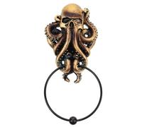 Healvian Battente Design Polpo Resistente alla Deformazione e Versatile Gotico in Metallo Oro Decorazione Halloween Porta per Ogni Stanza della Casa