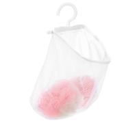 Healvian Borsa a Rete Multifunzionale da Appendere Gancio 34,7x27,6 Cm Bianca per Mollette e Biancheria, Sacchetto Salvaspazio per Cucina, Bagno e Lavanderia, Portaoggetti Versatile per