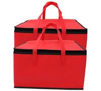 Healvian Borsa Termica per Alimenti 2 Pezzi Non Tessuto Resistente 40X40X24 CM Cerniera Borsa per Pranzo Riutilizzabile per Ufficio Campeggio e Spesa