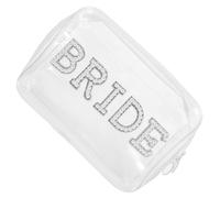 Healvian Borsa Trucco Trasparente Sposa Elegante con Zip Liscia Capacità Versatile per Viaggio e Uso Quotidiano Custodia Cosmetici Chiara per Accessori e Piccoli Oggetti