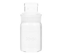 Healvian Bottiglia di Pesata in Vetro da Laboratorio 30X50Mm Contenitore per Pesare Sostanze Chimiche Flacone per Esperimenti Superficie Liscia Leggera e Portatile per Uso Scientifico